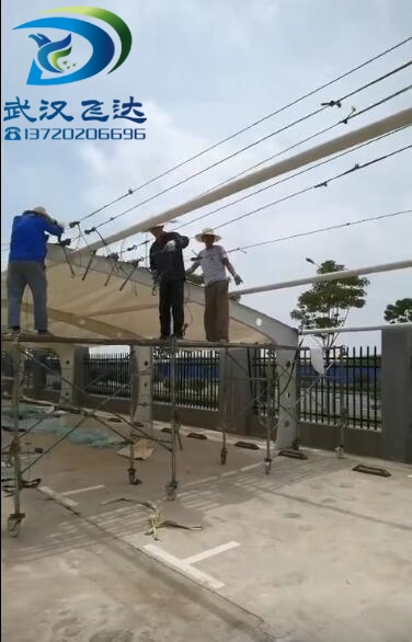 汉南医院膜结构停車(chē)棚施工